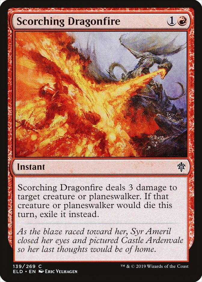 Scorching Dragonfire - Throne of Eldraine-(139)-Foil