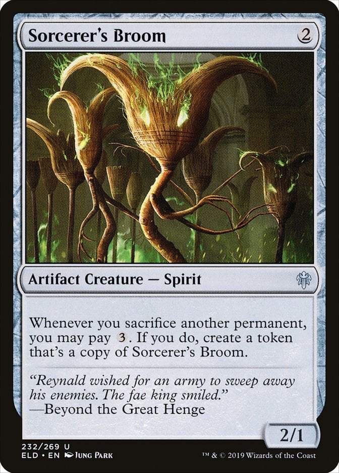 Sorcerer's Broom - Throne of Eldraine-(232)-Foil
