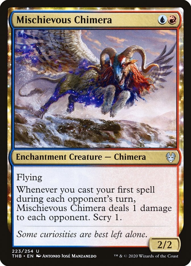 Mischievous Chimera - Theros Beyond Death-(223)-Foil