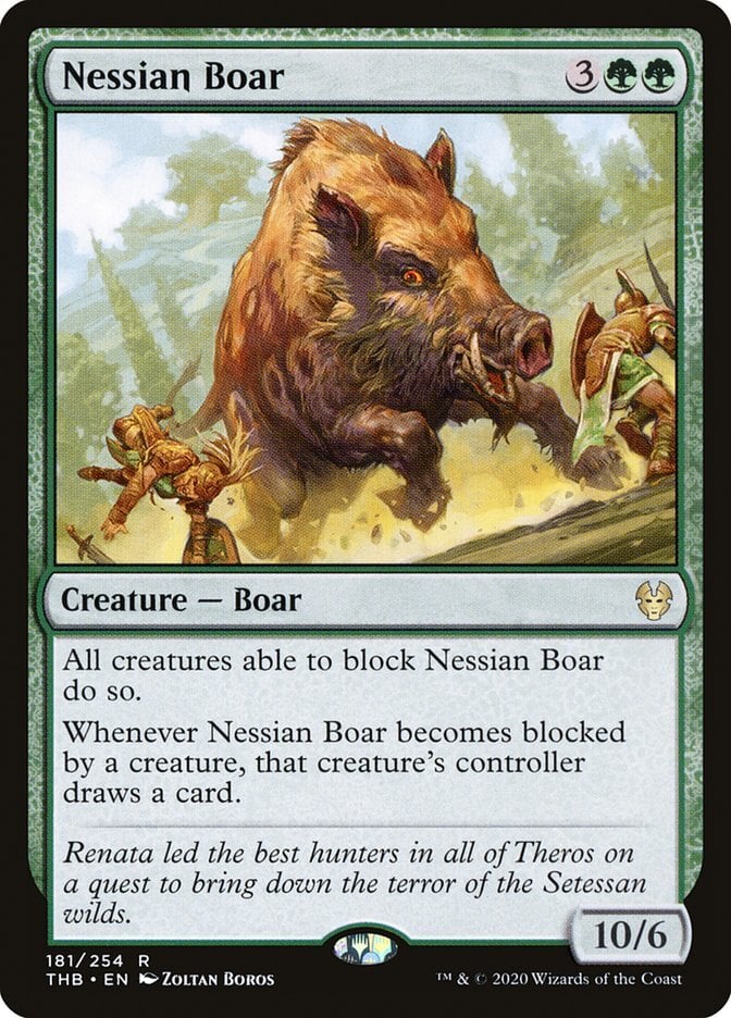 Nessian Boar - Theros Beyond Death-(181)-Foil