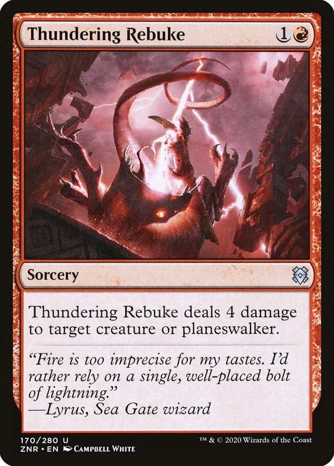 Thundering Rebuke - Zendikar Rising-(170)-Foil