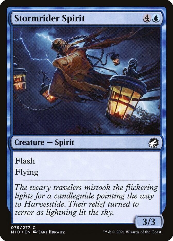 Stormrider Spirit - Innistrad: Midnight Hunt-(079)-Foil
