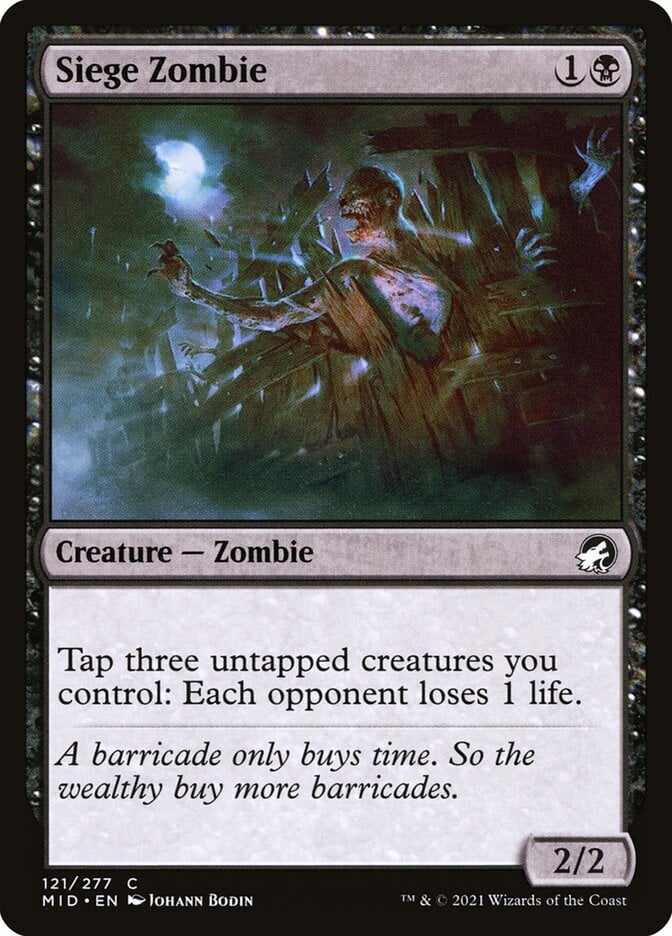 Siege Zombie - Innistrad: Midnight Hunt-(121)-Foil