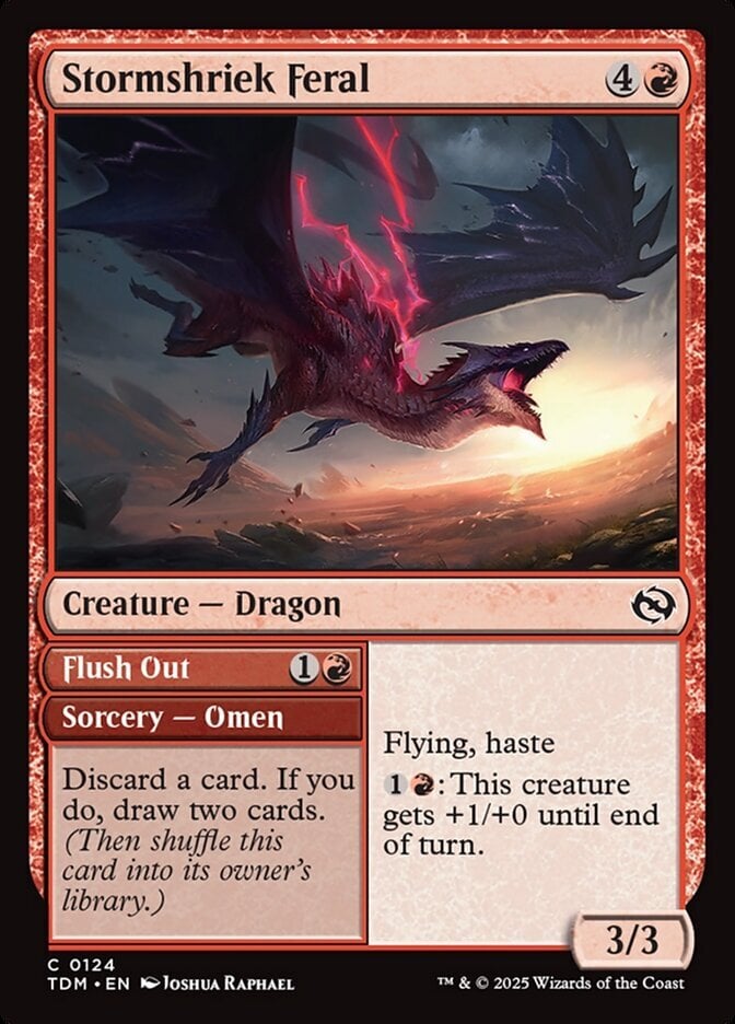 Stormshriek Feral // Flush Out - Tarkir: Dragonstorm-(124)