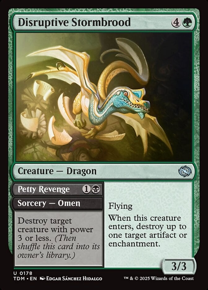 Disruptive Stormbrood // Petty Revenge - Tarkir: Dragonstorm-(178)-Foil
