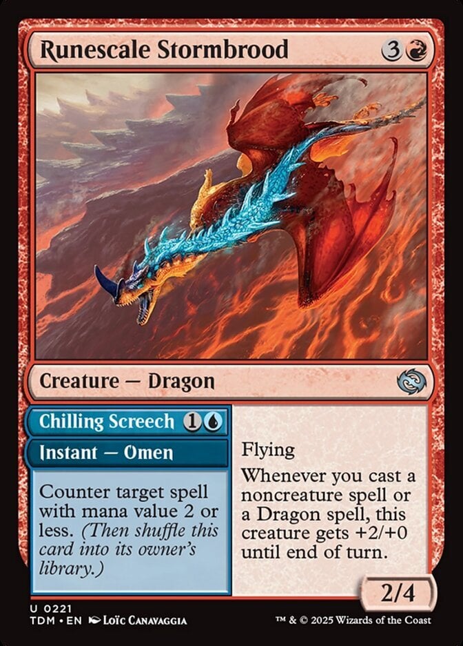 Runescale Stormbrood // Chilling Screech - Tarkir: Dragonstorm-(221)