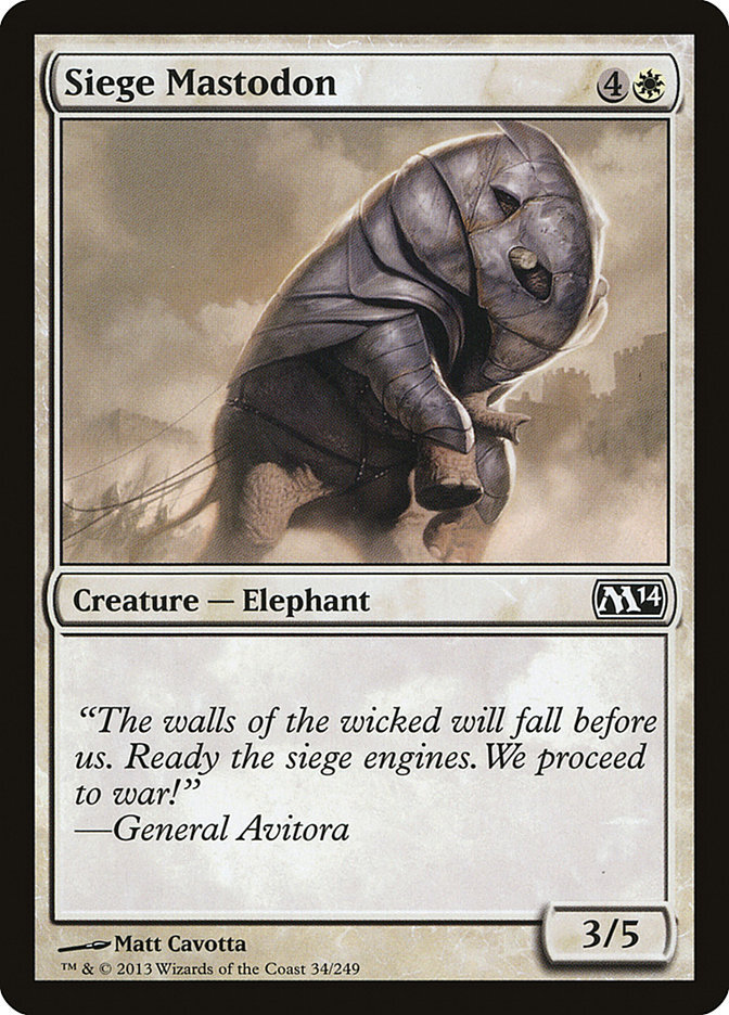 Siege Mastodon - Magic 2014 Core Set-(034)
