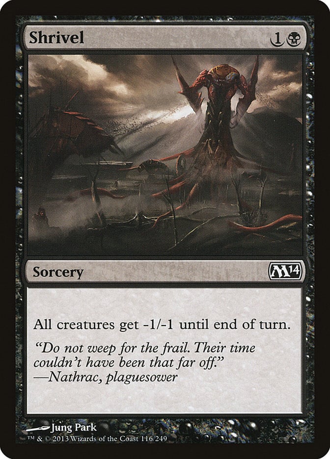 Shrivel - Magic 2014 Core Set-(116)