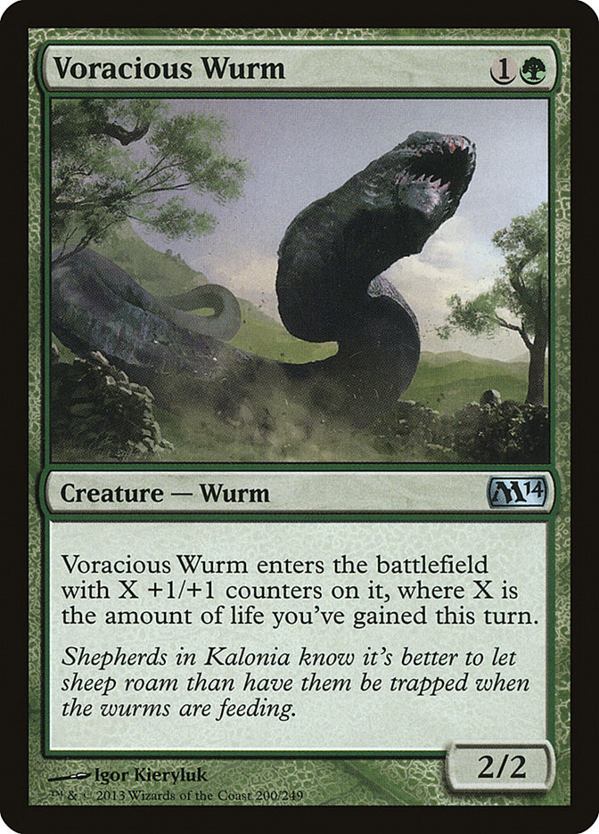 Voracious Wurm - Magic 2014 Core Set-(200)