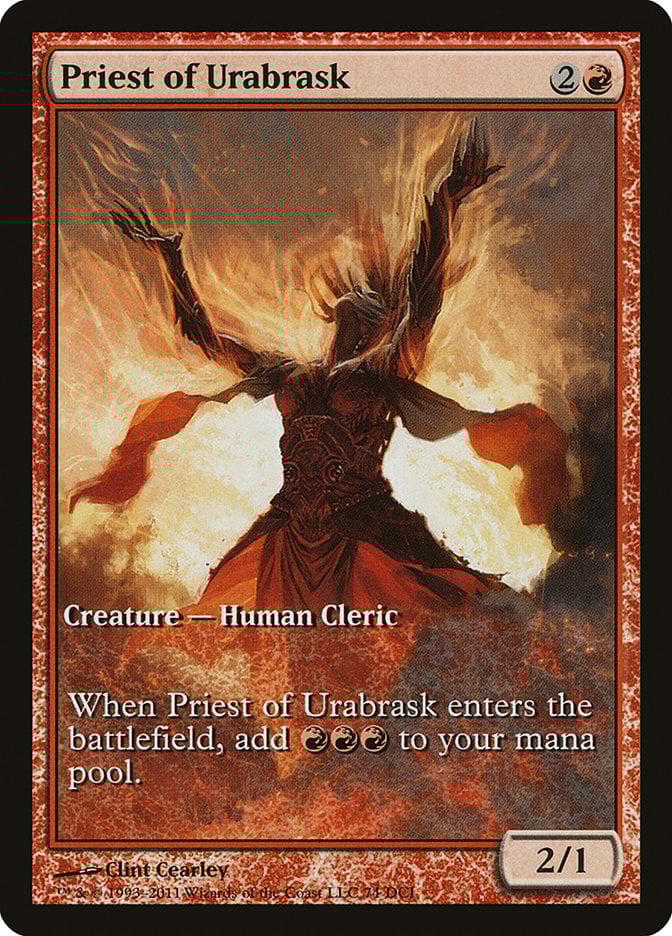 Priest of Urabrask - Magic Game Day Cards-(009)