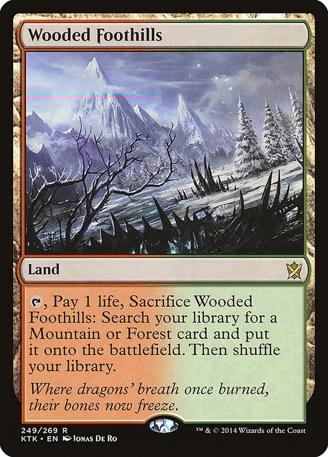 Wooded Foothills - Khans of Tarkir-(249)-Foil