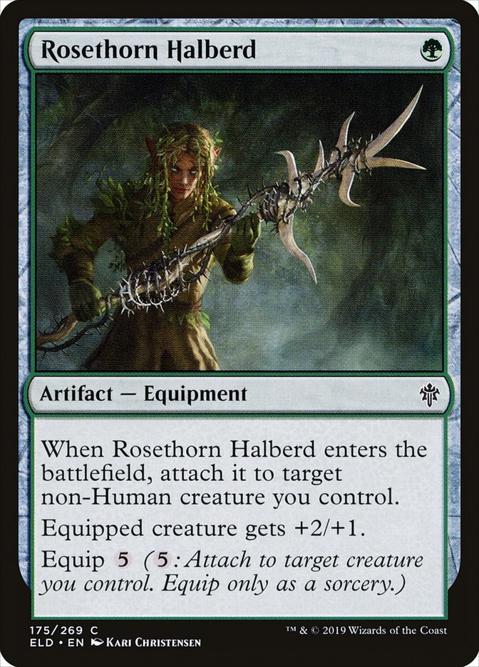 Rosethorn Halberd - Throne of Eldraine-(175)