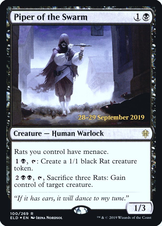 Piper of the Swarm - Prerelease Events: Throne of Eldraine-(100)-Foil