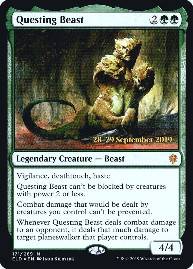 Questing Beast - Prerelease Events: Throne of Eldraine-(171)-Foil