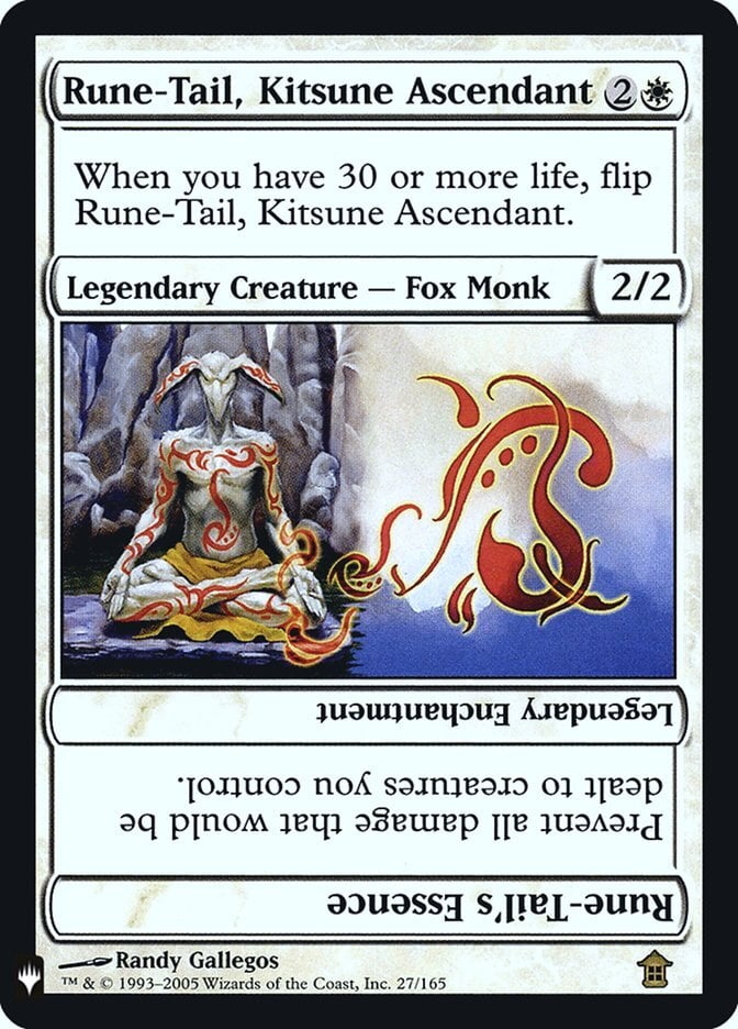 Rune-Tail, Kitsune Ascendant // Rune-Tail's Essence - The List-(027)-Foil