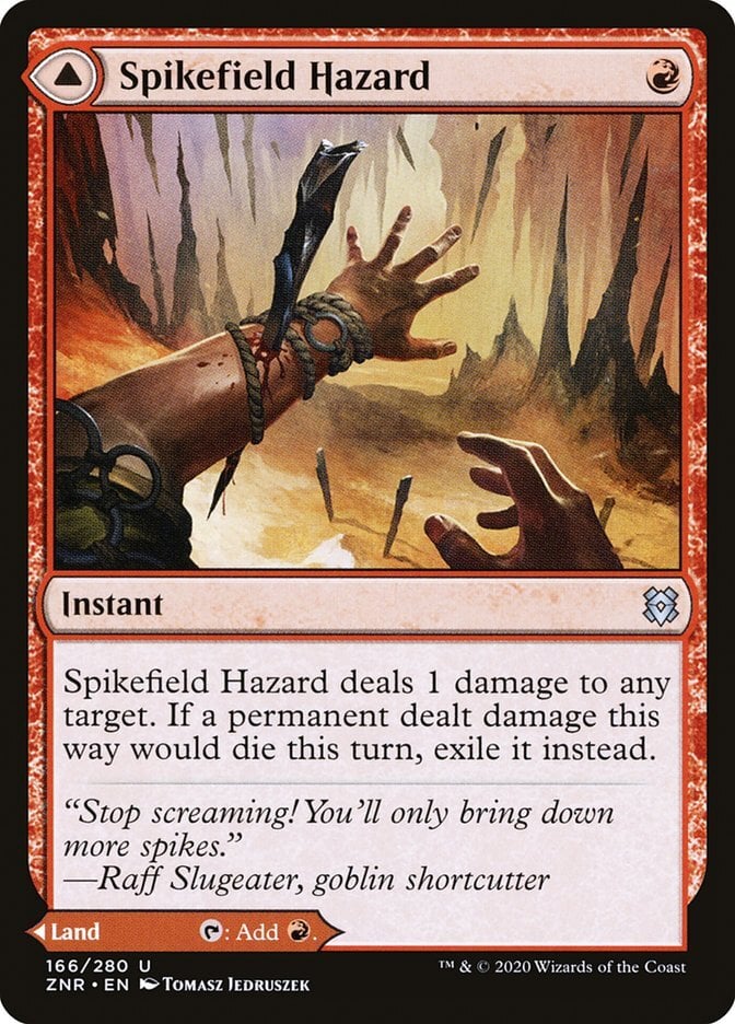 Spikefield Hazard // Spikefield Cave - Zendikar Rising-(166)